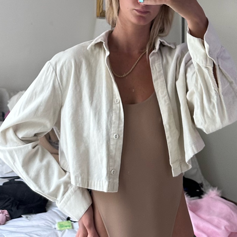 Cropped corduroy jacket